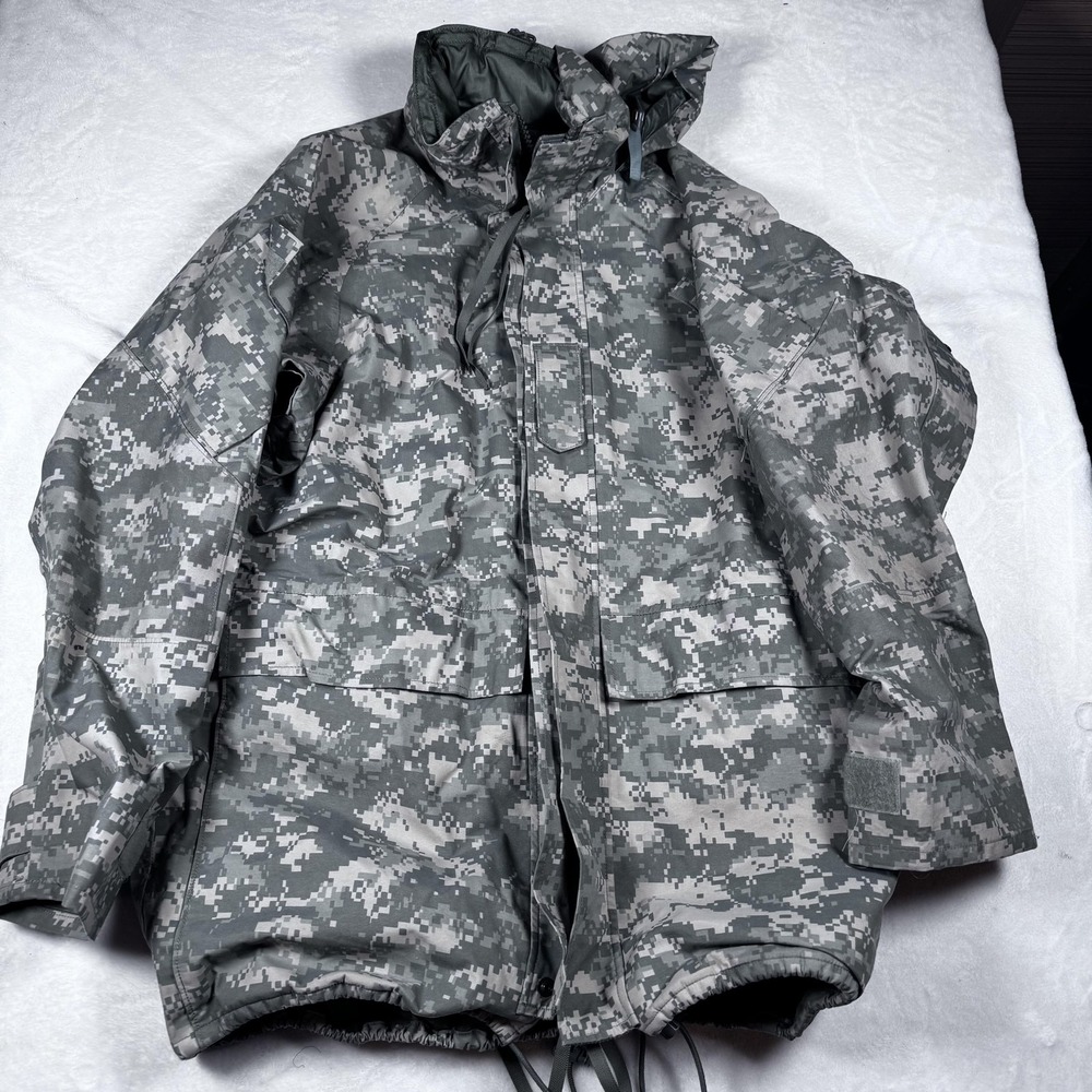Valley Apparel Parka Jacket Mens MT Gray‎ ACU Camo Cold Weather Hooded Military